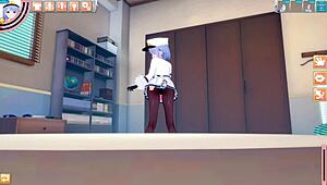 Koikatsu Russian Anime Girl in Military Heels