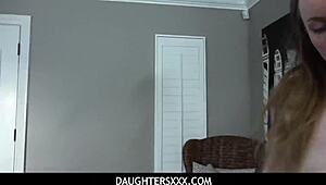 Dad and girl: A hot stepdaughter and deepthroat blowjob