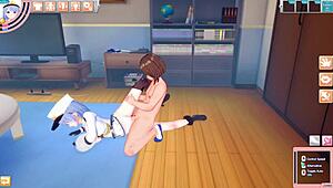 Koikatsu Russian Anime Girl in Military Heels