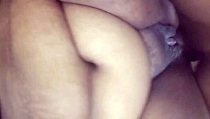 Siyah amatör BBW vahşi derlemede creampie ve anal alıyor