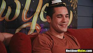 Gay roommates heat up New Year's Eve sex party 🎉