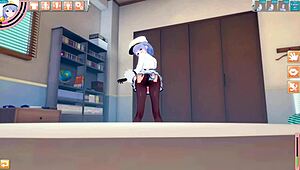 Koikatsu Russian Anime Girl in Military Heels