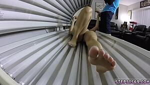 Teen with big ass gets HD creampie from annoying stepbro in taboo play.