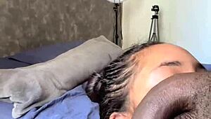 i love deepthroating my friend's big black cock in our horny game.