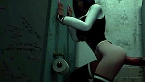 Monsters Mating Hard with Slutty Babe's Big Silicone Dick Knot