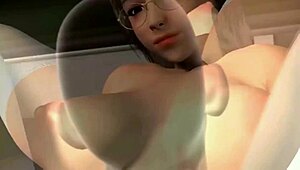 3D похотливая учительница с большими сиськами соблазняет студента на горячий экшн