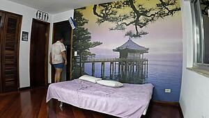 Blonde Liberal Behind Mansion Cameras Bareback