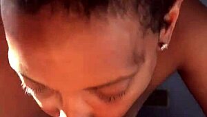 Mature MILF Performs Deepthroat on Beef Sausage in Bed for Breakfast