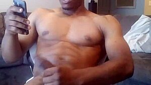 Black master strokes big dick outdoors for cum edge play