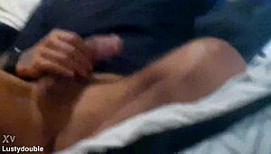 Peeking at a private snap moment, catching an exciting glimpse of cock