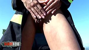 i cummed all over this latina fire girl's tits after she blowed my cock so good, she's a skinny goddess