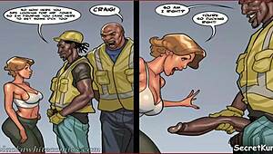 museum threesome with brutal anal