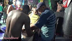 Gangbang at Carnaval do Sexo with HardBrazil Stars Swallowing Cum