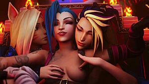 3D Hentai Anime Featuring Jinx in Animated Adventures