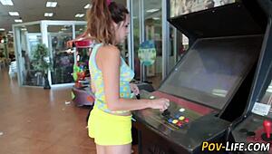 petite amateur babe tugs me hard in pov style