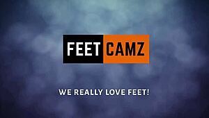 Beautiful Webcam Feet Tease with Sultry Jerk Off Instructions