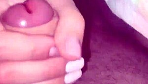 Cum-filled handjob from 21-year-old girl