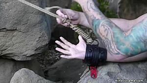 Boyfriend Anal Fucks Bound Girlfriend in Bondage with Choking