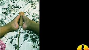 Trailer: Brunette Masturbates with Foot Play Until Climax