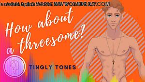 how about a threesome boyfriend roleplay asmr male voice m4f audio only 😏