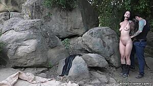 Boyfriend Anal Fucks Bound Girlfriend in Bondage with Choking