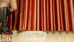 Goddess Destroys Eggs with High Boots