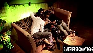 jodi james gets naughty in a hardcore threesome, fucking and sucking two cocks at once