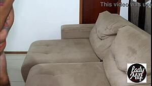 Joy Cardozo rides cock without condom in hardcore scene.