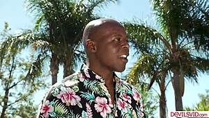 Black guy and wife with big tits and bff in a casual gathering