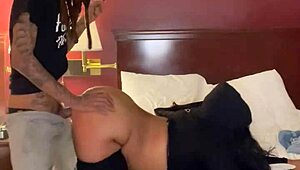 Gaktrizzy and Money2wet share a ghetto hotel creampie