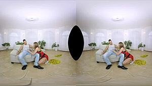 Virtual reality porn with cheerleaders in 101 mode