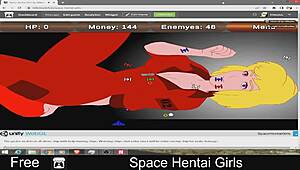 Anime girls explore space in erotic hentai adventures