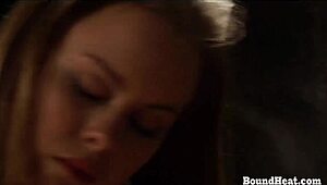 Bound Slave Whipped Mercilessly by Mistress in BDSM Scene