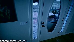 Intense bondage cosplay ties bound babe in costumes