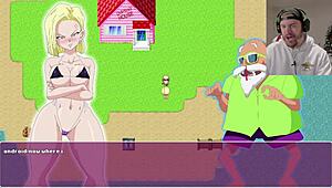 Uncensored dragon ball android quest for the ballz with monster blowjob