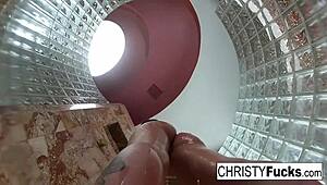 Hot shower bts fun with christy dahlia and ivan