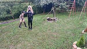 Training for Blonde TV TS by Sexy Goth Domina in Latex Pt1 HD