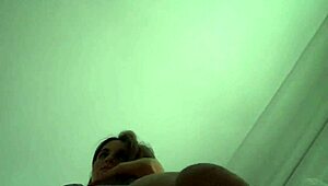 overwhelmed by asia's large feet in the garage