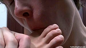 gorgeous gay twinks explore hot foot play, sucking toes and handjobs