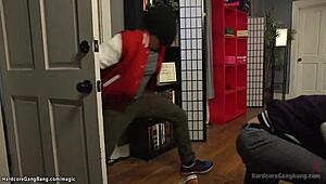 Raw Double Penetration on Blonde by Intruders