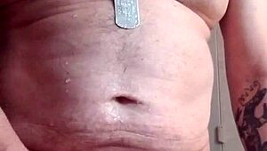 Amateur guy's home video of masturbation ends in surprise peeing