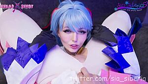 Genshin Impact Paimon Instructs Ganyu in Dildo Play and Lesbian Sex Techniques.