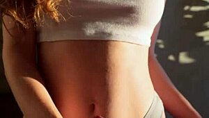 Amateur teen with long hair gives a quick and satisfying handjob