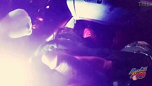 King Kreme boldly fucks and sucks in public truck