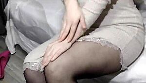 Teen Blonde Teases With Intense Actions