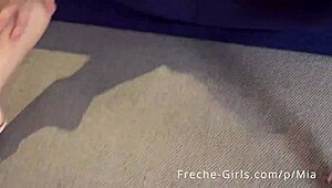 Shaved teen bitch takes monster cock!