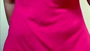 my wife showing off on webcam