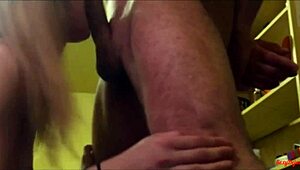 teen blonde with small tits licks ass before getting fucked and swallowing cumshot