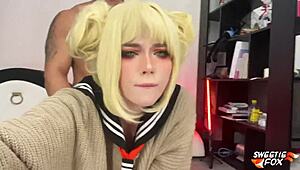 Himiko Toga Celebrates 18th With Hairy Pussy Deepthroat And Monster Cock Fucking