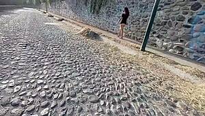 Andy Hot Shows Ass On Street Part 2